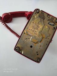 Kırmızı Çevirmeli Telefon vintage  antika denenmedi çok temiz