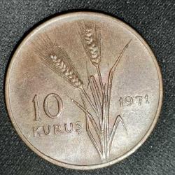 TÜRKİYE  1971  10 KURUŞ