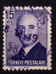 1948 Cumhurbaşkanı İnönü 15 Kuruş (tp0103)