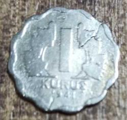 1 KURUŞ - 1 Kr 1941 Papatya - Tırtıllı
