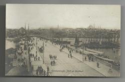 ESKİ İSTANBUL'DA GALATA KÖPRÜSÜ / ÜZERİNDE ARAÇ YOK,OSMANLI DÖNEMİ...