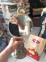 Antika - 40 cm yüksekliğinde Masa büfe üstü yatak odası ayna - kitantik - kitaLog