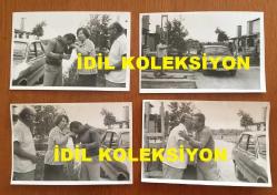 FÜSUN ÖNAL'IN BABASI MENNAN ÖNAL ve ANNESİ FİKRET ÖNAL'IN ORİJİNAL 4'LÜ FOTOĞRAF SETİ - 18 x 12 cm EBADINDA - TUNÇ BAŞARAN, FÜSUN ÖNAL'IN AİLESİNİ ZİYARETE GELİP BÜYÜKLERİNİN ELLERİNİ ÖPTÜĞÜ ANLARDA ÇEKİLMİŞ 4 FARKLI KARE