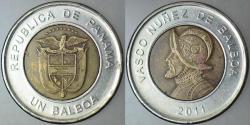 Efemera - PANAMA 1 BALBOA 2011 BİMETAL. VASCO NUNEZ DE BALBOA. - kitantik - kitaLog