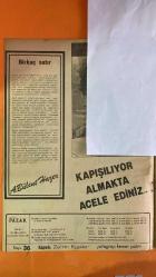 SÜPER GAZETE PAZAR DERGİSİ - SAYI :36 1978 - ZERRİN EGELİLER - KENAN YALIM - NORMA LEVY - MASCİA - TINA KROL - SLOV - SUSAN SILVEY - HAMAYA - BARBİ BENSON - DON JUAN - BAHAR ERDENİZ - TAMARA  - TAM TAKIM - 16 SAYFA