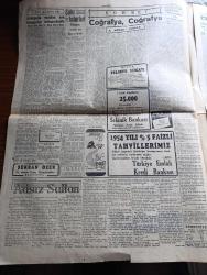 Cumhuriyet Gazetesi - 14 Ağustos 1954 - hızlı daha hızlı yazan Nadir Nadi Başmakale - Avrupa Ordusunun Akıbeti Belli Oluyor - Demokrat Partideki Tasfiye Hareketi Devam Ediyor - Cumhurreisi Celal Bayar Ayın 28'inde Yugoslavya'ya Gidiyor - Amerikan Senatosunun Kızıllara Dair Kararı - Galata Köprüsünün Tamiri Tamamlandı  fotoğraf - Japon İmparatoru Hirohito'ya Suikast Teşebbüsü - Portekizle Hindistan Arasındaki Gerginlik - Türkiye İş bankası'nın 30. Yıldönümü hazırlıkları - Güreşçi Celal Atığın Kahvesinde Bir Adam Öldürüldü - Film Yıldızı Neriman Köksal Puro Tuvalet Sabunları Kullanıyorum Diyor  - İstanbul Enternasyonal Tenis Turnuvası - İstanbul'un Kok Kömür İhtiyacı Temin Edildi - Napoleon'un Piç Olduğu İddiası Fransa'da Hararetli Tartışmalara Yol Açıyor  - Hollywood'un En Güzel Kızı Dolores Dorn  fotoğraf- Hamiyet Yüceses  İsmail Dümbüllü  Sabite Tur Gülerman  Sarayburnu Sahil Park gazinosunda - At Yarışları - Sadeddin Kaynak Jubilesinde Saime Sinan'ı Da Dinleyeceksiniz - Nevrozin