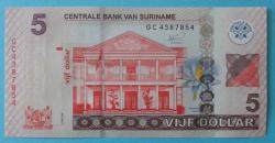 SURİNAN=2020  5 Dolar  P-162c   ÇİL'