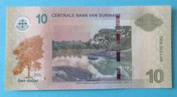 SURİNAN=2020  10 Dolar  P-163d   ÇİL'