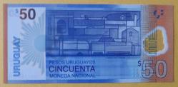 URUGUAY=2017  50 Pesos   P-100  Commemorative  POLYMER   ÇİL'