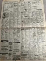 HÜRRİYET GAZETESİ DOĞUM GÜNÜ HEDİYESİ - 23 NİSAN 2003 - O Şimdi Asker-Aşk Masalı-Düş Kapanı-Sezen Unplugged-Bela İş Başında-Gönderilmemiş Mektuplar-Yaklaşımlar filmlerinin afişleri,rol alan artistlerin isimleri,oynatıldığı sinemalar ve marine saatlerinin yer aldığı gazete sayfası-Sezen Aksu konseri reklamı.