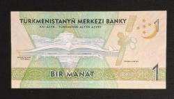 Türkmenistan 1 Manat 2017 ÇİL KAĞIT PARA