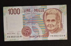 İtalya 1000 Lire 1990 ÇİL KAĞIT PARA