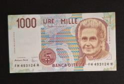 İtalya 1000 Lire 1990 ÇİL KAĞIT PARA