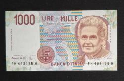 İtalya 1000 Lire 1990 ÇİL KAĞIT PARA