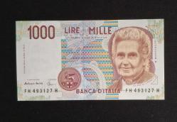 İtalya 1000 Lire 1990 ÇİL KAĞIT PARA