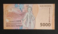 Endonezya 5000 Rupiah 2022 ÇİL KAĞIT PARA
