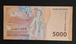 Endonezya 5000 Rupiah 2022 ÇİL KAĞIT PARA