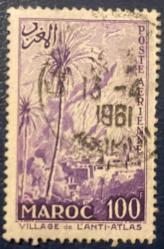 1955.TARİHİ YERLER.FAS (MAROC)TEK PUL   DAMGALI RESİMDEKİ ÜRÜN