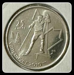 2009 - 25 CENT   KANADA “XXI.Vancouver HATIRA Parası “Kros Kayak” YBMK25K