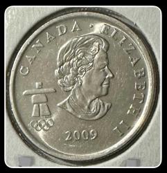 2009 - 25 CENT   KANADA “XXI.Vancouver HATIRA Parası “Kros Kayak” YBMK25K