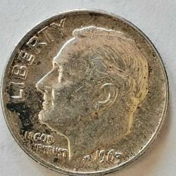AMERİKA  1963   1 DIME   GÜMÜŞ 2,5 GRAM