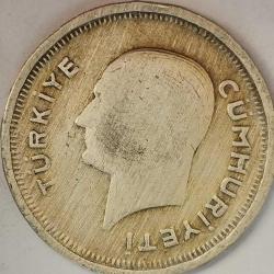 TÜRKİYE  1935  25  KURUŞ  GÜMÜŞ  3 GRAM