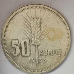 TÜRKİYE  1935  25  KURUŞ  GÜMÜŞ  3 GRAM