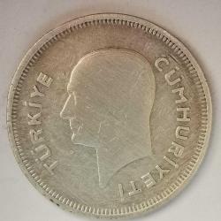 TÜRKİYE  1936    50  KURUŞ  GÜMÜŞ  6 GRAM