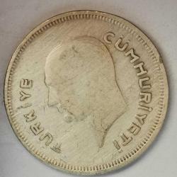 TÜRKİYE  1936  50  KURUŞ  GÜMÜŞ  6 GRAM