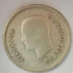 TÜRKİYE  1935    50  KURUŞ  GÜMÜŞ  6 GRAM