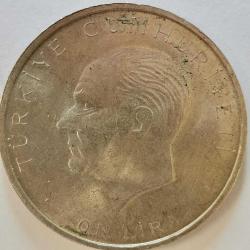 TÜRKİYE 1960 10 LİRA GÜMÜŞ 15 GRAM HATIRA 27 Mayıs 1960 Devrimi