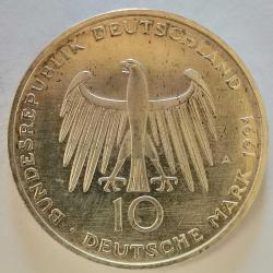 ALMANYA  1991  10  MARK  Brandenburg Kapısı 200. Yıldönümü  (Gümüş 0.625, 15.5g)