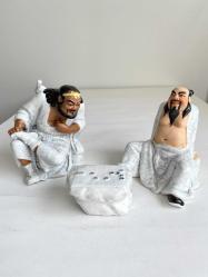 Çin porselen biblo set Go oynayan Çinliler