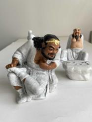 Çin porselen biblo set Go oynayan Çinliler