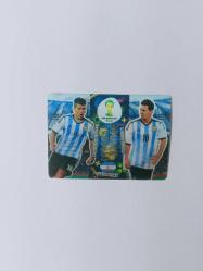 Panini FIFA World Cup Brazil 2014 Lionel Messi - Sergio Agüero Argentina Double Trouble Kart