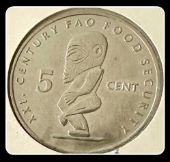 2000 - 5 Cent COOK ADALARI “FAO Gıda Güvenliği HATIRA” ÇİL YBMK5C KM#369