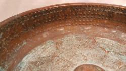 BAKIR HAMAM TASI 1950 Lİ YILLAR EL EMEĞİ DÖVME BAKIR HAMAM TASI 185