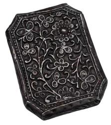 OSMANLI DÖNEMİ ANTİKA GÜMÜŞ BAYAN TAŞ CEP AYNASI