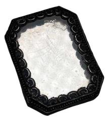 OSMANLI DÖNEMİ ANTİKA GÜMÜŞ BAYAN TAŞ CEP AYNASI