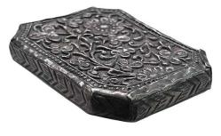 OSMANLI DÖNEMİ ANTİKA GÜMÜŞ BAYAN TAŞ CEP AYNASI