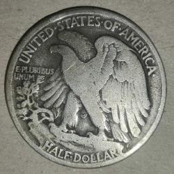 AMERİKA 1941  HALF DOLAR   GÜMÜŞ 12,5 GRAM  Yürüyen Özgürlük Yarım Dolar