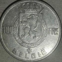 BELÇİKA 1948  100  FRANK    GÜMÜŞ  18  GRAM