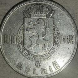 BELÇİKA 1951  100  FRANK    GÜMÜŞ  18  GRAM
