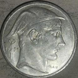 BELÇİKA 1951  50 FRANK  GÜMÜŞ  12,5  GRAM