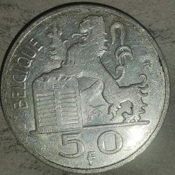 BELÇİKA 1948  50 FRANK  GÜMÜŞ  12,5  GRAM