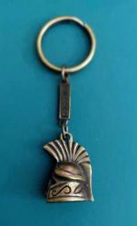 Yunanistan, Spartalı Savaşçı Miğferi Temalı Anahtarlık. Prinç-Bronz Döküm. (Koleksiyonluk)