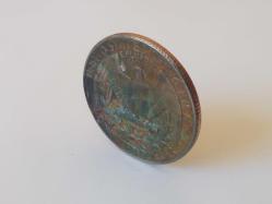USA; QUARTER DOLLAR 1987-D- RENKLİ