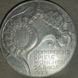 ALMANYA 1972  10  MARK XX Yaz Olimpiyat Oyunları, Münih 1972 - Stadyum  (Gümüş 0.625, 15.5g)