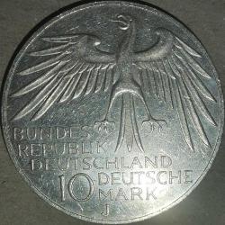 ALMANYA 1972  10  MARK XX Yaz Olimpiyat Oyunları, Münih 1972 - Stadyum  (Gümüş 0.625, 15.5g)