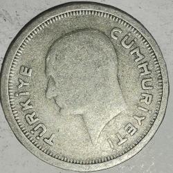 TÜRKİYE  1936  25 KURUŞ  GÜMÜŞ  3 GRAM